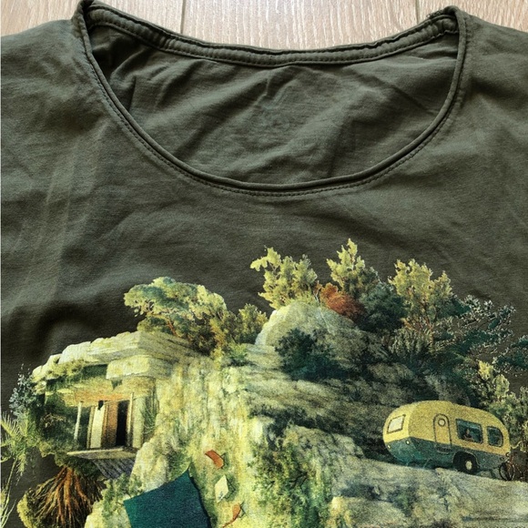 Kaft Outdoor Graphic T-Shirt in Olive Green Men’s Size L - Picture 7 of 9